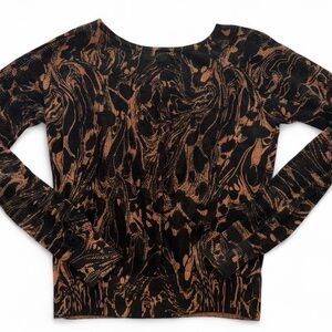 Elegant Black and Brown Women's Top